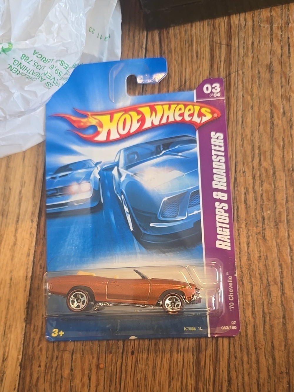 ❤️5/$25 2007 HOT WHEELS RAGTOPS & ROADSTERS 70 CHEVELLE